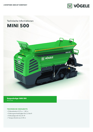 Tracked Asphalt Pavers Vögele MINI 500