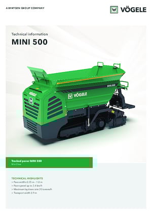 Tracked Asphalt Pavers Vögele MINI 500