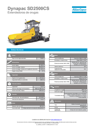 Tracked Asphalt Pavers Dynapac SD 2500 CS