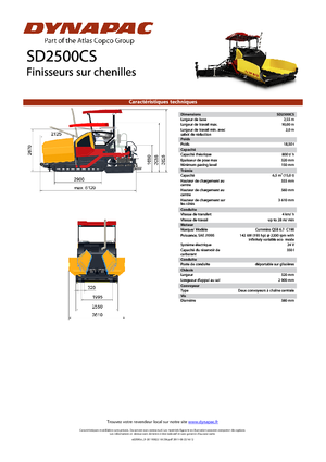 Tracked Asphalt Pavers Dynapac SD 2500 CS