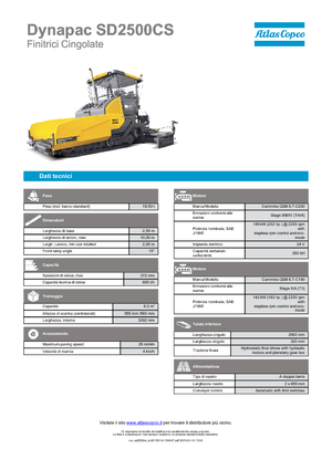 Tracked Asphalt Pavers Dynapac SD 2500 CS