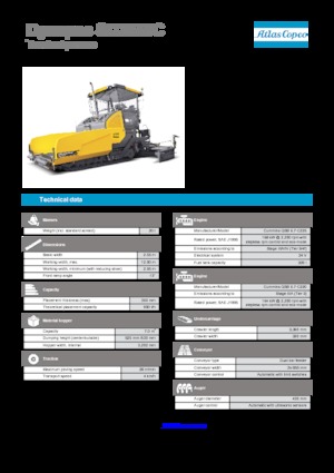 Tracked Asphalt Pavers Dynapac SD 2550 C