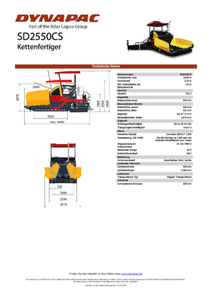 Paletli asfalt zemin kaldırıcıları Dynapac SD 2550 CS