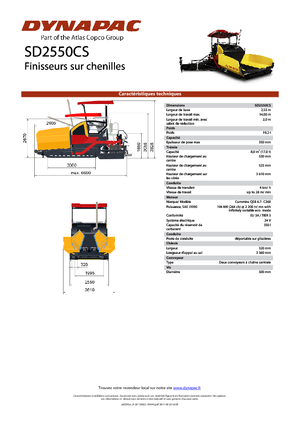 Paletli asfalt zemin kaldırıcıları Dynapac SD 2550 CS