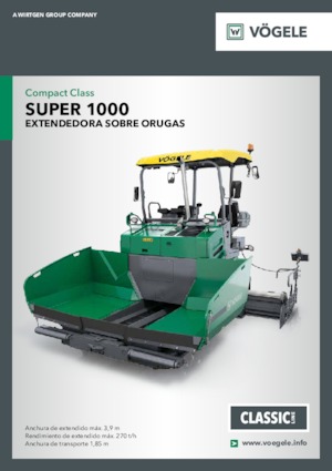 Tracked Asphalt Pavers Vögele Super 1000