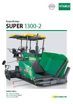 Tracked Asphalt Pavers Vögele Super 1300-2