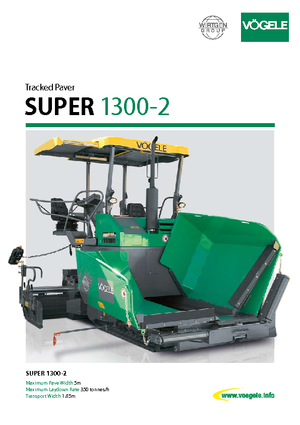Tracked Asphalt Pavers Vögele Super 1300-2