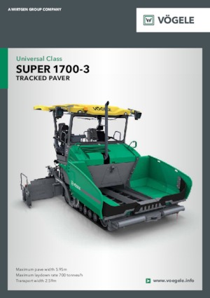 Tracked Asphalt Pavers Vögele Super 1700-3