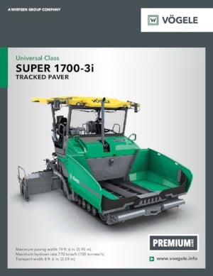 Tracked Asphalt Pavers Vögele Super 1700-3i