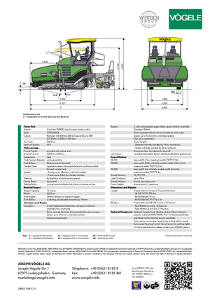 Tracked Asphalt Pavers Vögele Super 1800-2