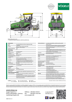 Tracked Asphalt Pavers Vögele Super 1800-2