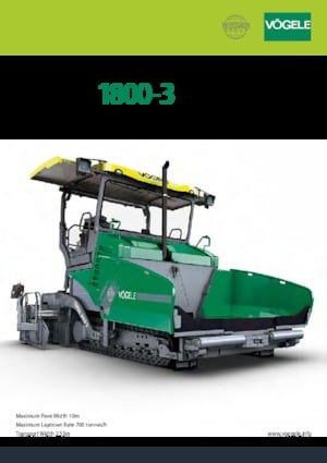 Tracked Asphalt Pavers Vögele SUPER 1800-3