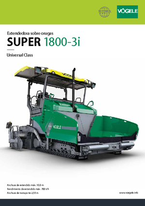 Tracked Asphalt Pavers Vögele Super 1800-3i