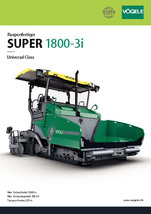 Tracked Asphalt Pavers Vögele Super 1800-3i