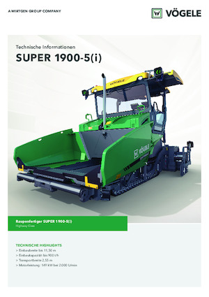 Tracked Asphalt Pavers Vögele Super 1900-5i