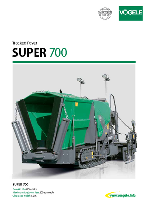 Tracked Asphalt Pavers Vögele Super 700