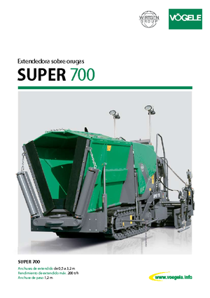 Tracked Asphalt Pavers Vögele Super 700