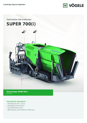 Tracked Asphalt Pavers Vögele Super 700i