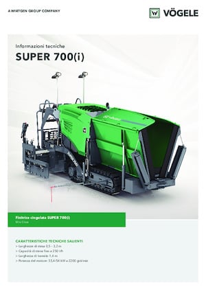 Tracked Asphalt Pavers Vögele Super 700i