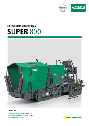 Tracked Asphalt Pavers Vögele Super 800