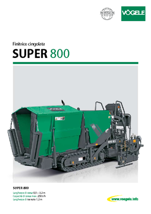 Tracked Asphalt Pavers Vögele Super 800