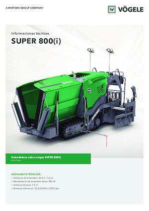 Tracked Asphalt Pavers Vögele Super 800i