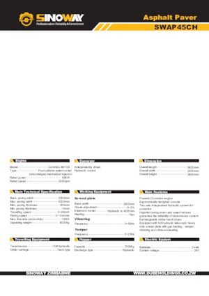 Tekerlekli asfalt parkeleri Sinoway SWAP45CH