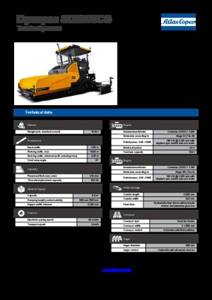 Tracked Asphalt Pavers Dynapac SD 2500 CS
