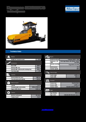 Tracked Asphalt Pavers Dynapac SD 2550 CS