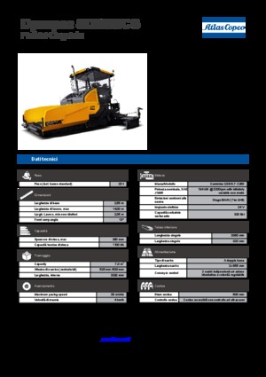 Tracked Asphalt Pavers Dynapac SD 2550 CS