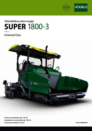Tracked Asphalt Pavers Vögele Super 1800-3