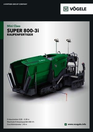 Tracked Asphalt Pavers Vögele Super 800-3i