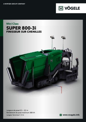 Tracked Asphalt Pavers Vögele Super 800-3i