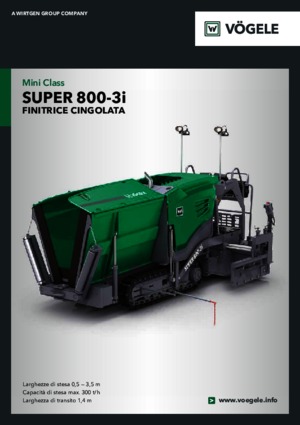 Tracked Asphalt Pavers Vögele Super 800-3i