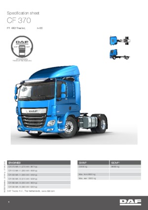 Truck Tractors - Tractor Units DAF CF 340 FT SLEEPER CAB