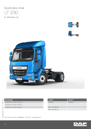 Tarktör parçaları DAF LF 230 FT 13t