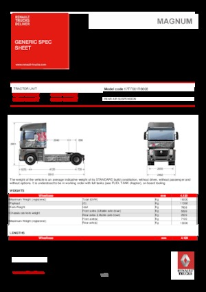 Truck Tractors - Tractor Units Renault MAGNUM 520.19 4X2 T E5 - ROUTE 66