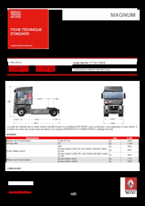 Truck Tractors - Tractor Units Renault MAGNUM 520.19 4X2 T E5 - ROUTE 66