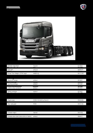 Truck Tractors - Tractor Units Scania P 340 A6x2NA