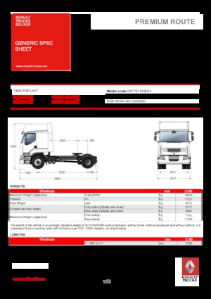 Tarktör parçaları Renault PREMIUM 380.18 4X2 D TGV950