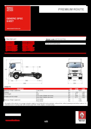 Tarktör parçaları Renault PREMIUM 430.19 4X2 LD T OPTIFUEL