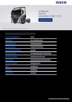 Tarktör parçaları Iveco STRALIS ARTIC AS440S51TX/P 17,5