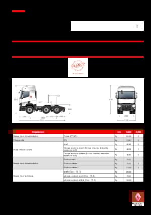 Truck Tractors - Tractor Units Renault T 380 T6x2 PUSHER E6