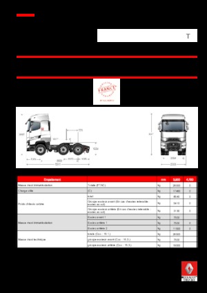Tarktör parçaları Renault T HIGH 480 T6x2 PUSHER TML E6 RHD