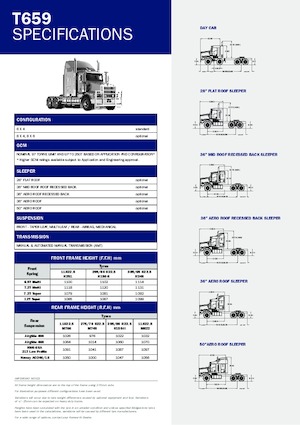 Truck Tractors - Tractor Units Kenworth T656 50” Aero roof X15 8x6