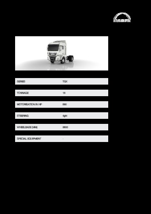 Tarktör parçaları MAN TGX 18.580