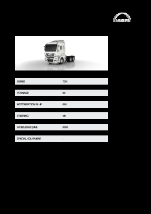Truck Tractors - Tractor Units MAN TGX 33.580