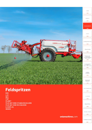 Çakma tarla pülverizatörleri Unia Europa XL 3027