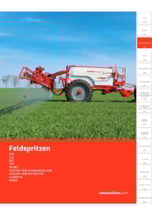 Çakma tarla pülverizatörleri Unia Plus 2521