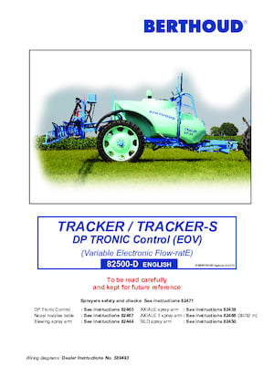 Trailed field sprayers Berthoud TRACKER 3200 